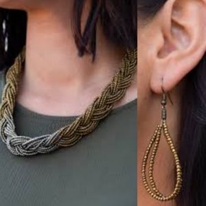 Gold and silver sea bead necklace